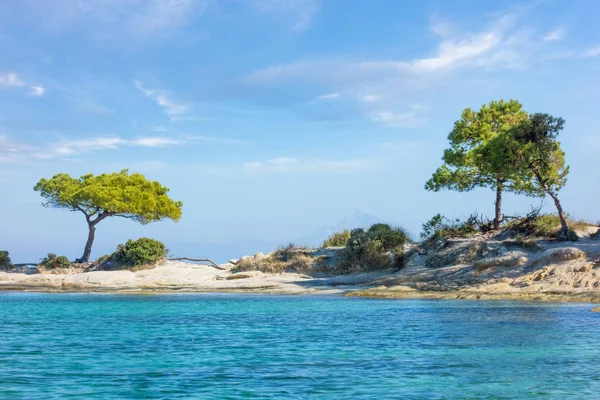 Εκπληκτικό Τοπίο Δίπλα Στη Θάλασσα Στη Βουρβουρού Σιθωνία Χαλκιδική Ελλάδα — Φωτογραφία Αρχείου