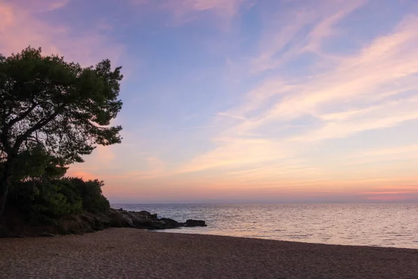 Hermosos Colores Del Mar Cielo Atardecer Sithonia Chalkidiki Grecia — Foto de Stock