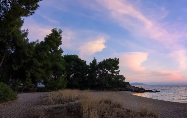 Herrliche Meeres Und Himmelsfarben Der Abenddämmerung Sithonia Chalkidiki Griechenland — Stockfoto