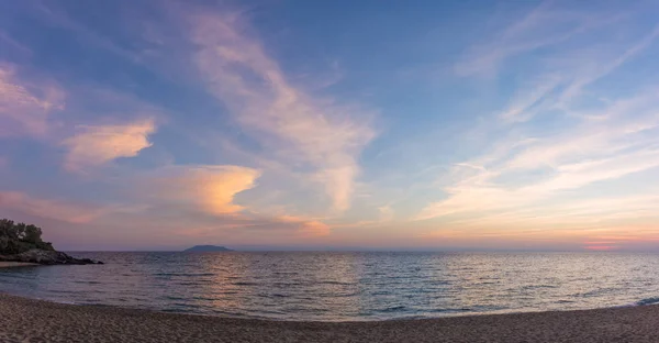 Herrliche Meeres Und Himmelsfarben Der Abenddämmerung Sithonia Chalkidiki Griechenland — Stockfoto
