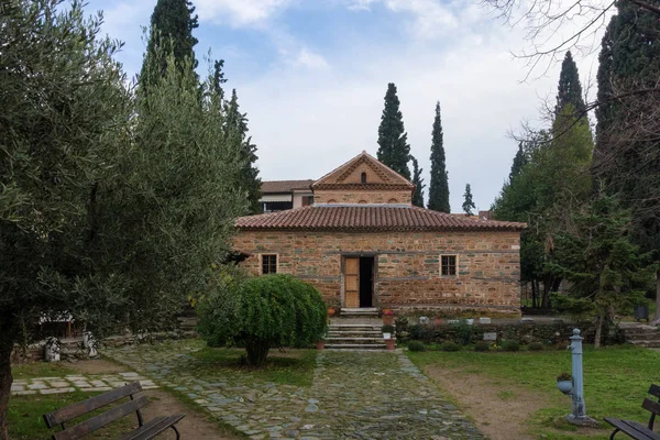 Byzantský Kostel Mikuláše Sirotka Století Řecké Čtvrti Ano Poli Soluni — Stock fotografie