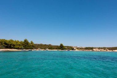 Diaporos Island, Sithonia, Chalkidiki, Yunanistan Deniz inanılmaz sahne