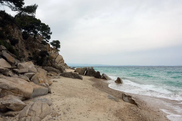 Piękne Widoki Nad Morzem Vourvourou Sithonia Chalkidiki Grecja — Zdjęcie stockowe