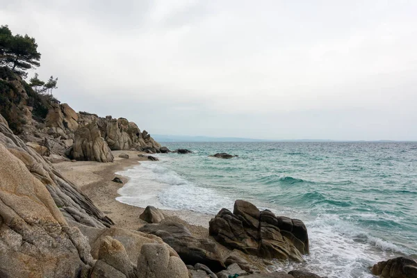 Bela Paisagem Beira Mar Vourvourou Sithonia Chalkidiki Grécia — Fotografia de Stock