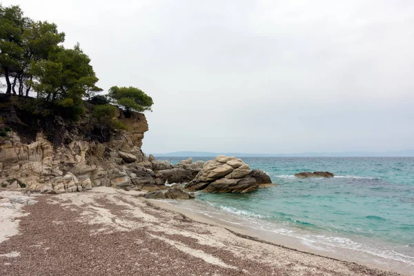 Piękne Widoki Nad Morzem Vourvourou Sithonia Chalkidiki Grecja — Zdjęcie stockowe