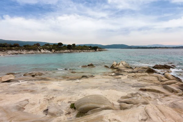 ヴュルヴーヴルー シトニア チャルキディキ ギリシャの海の美しい景色 — ストック写真
