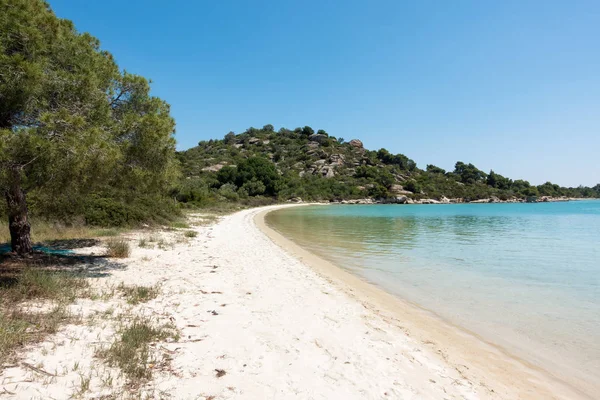 Paisagens Incríveis Beira Mar Ilha Diaporos Sithonia Chalkidiki Grécia — Fotografia de Stock