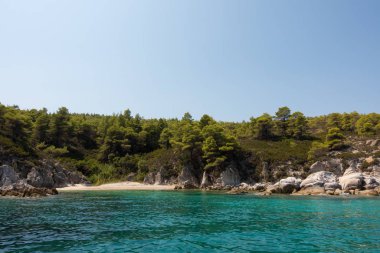 Sithonia, Chalkidiki, Yunanistan Deniz inanılmaz sahne