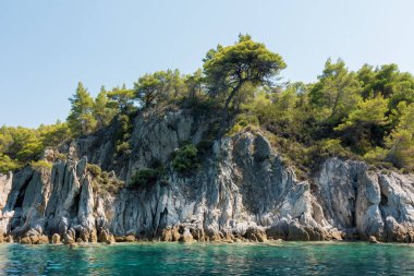 Sithonia, Chalkidiki, Yunanistan Deniz inanılmaz sahne