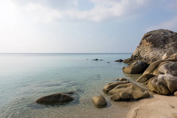 Hermoso Paisaje Junto Mar Playa Koviou Sithonia Chalkidiki Grecia — Foto de Stock