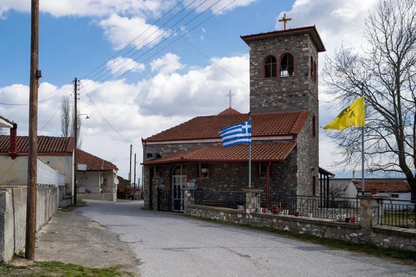 Iglesia Aldea Limnohori Florina Grecia — Foto de Stock