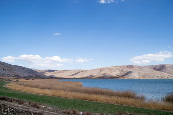 Merveilleux Paysage Bord Lac Dans Village Petres Florina Grèce — Photo