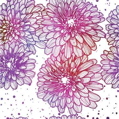 Kusursuz zambak. Bağbozumu tarzında elle çizim