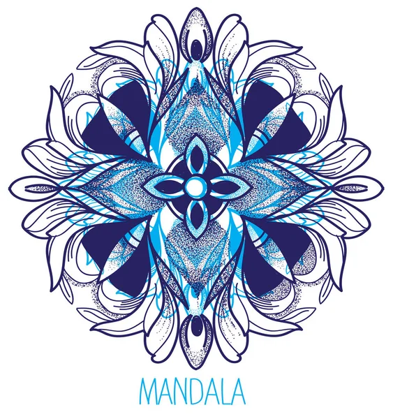 Mandala Stilvoller Ethnischer Druck — Stockvektor