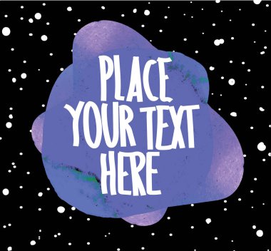 Suluboya lekesi. Mesajın için arka plan. Boyanın dokusu, lekeler, grunge tarzı.