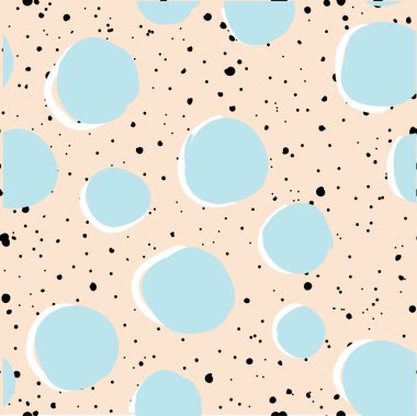  Noktalı kusursuz desen. Vektör serbest çizim. Tasarımcı boş. Boyama noktaları.