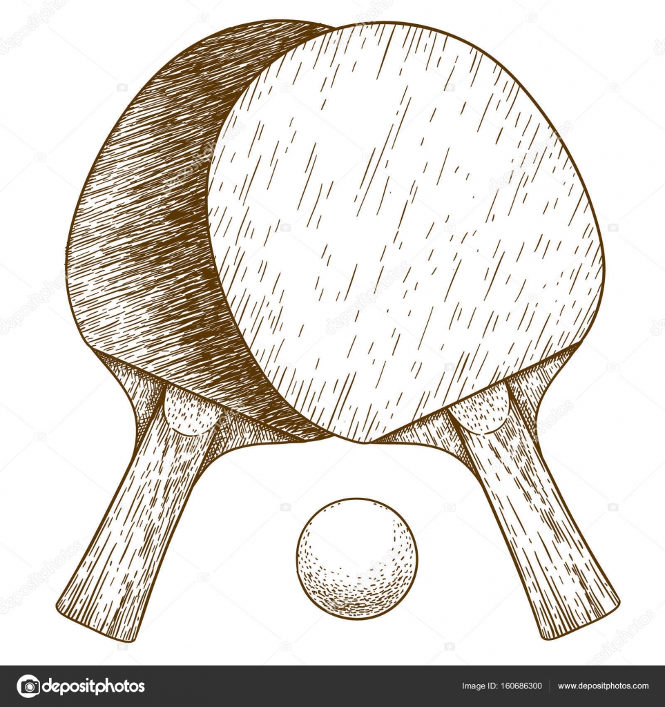 Ilustração de tênis de mesa ping pong isolado