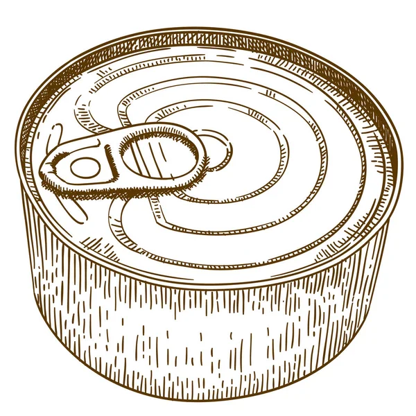 ブリキ缶のイラストを彫刻 — ストックベクタ