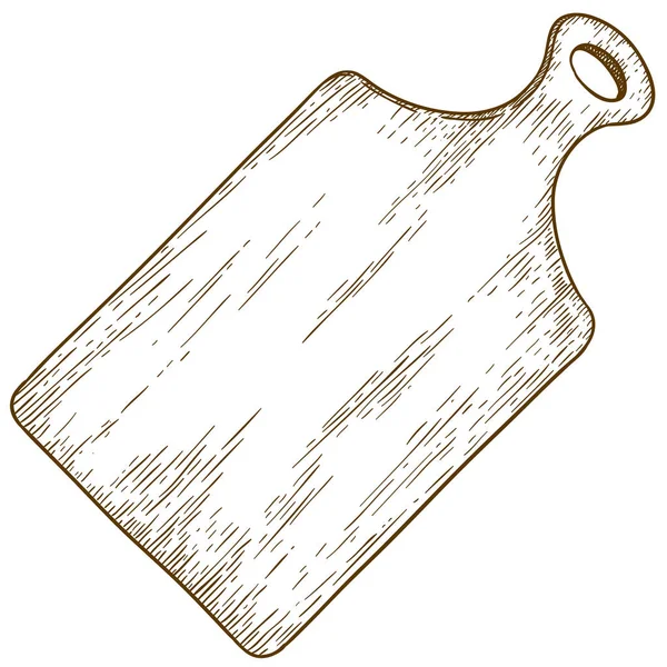 Gravyr illustration av skärbräda — Stock vektor
