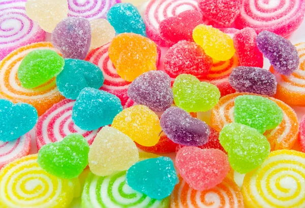 Kleurrijke Mix Jelly Vruchten Achtergrond — Stockfoto