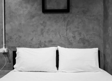 siyah beyaz yatak odası 