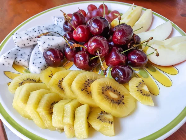 Set of Fruit fresh on dish — Stock Photo, Image