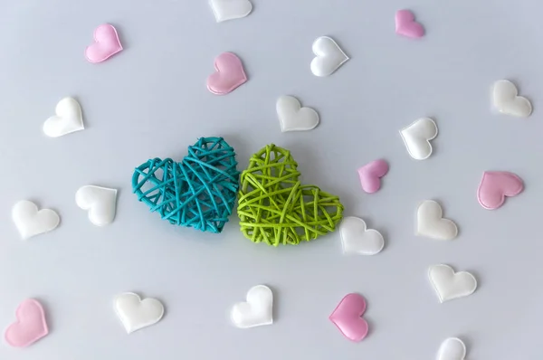 Multi Colored Hearts Valentine Day — Stock Photo, Image