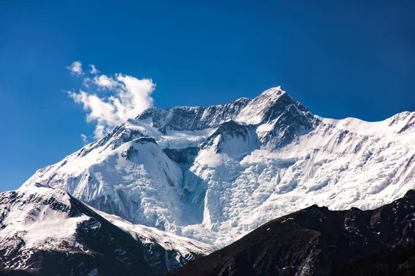 Schneeberge Von Nepal Vor Blauem Himmel Sonniger Tag — Stockfoto