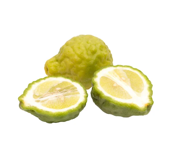 Kaffir lime isolated on the white background — Stock Photo, Image