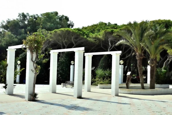 Columns Entrance Reina Sofia Dunes Park Guardamar Del Segura Beach — Stock Photo, Image