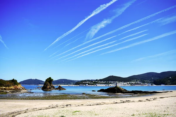 Seiramar Plajı Covas Arasında Bir Sacido Plajı Viveiro Lugo Galiçya — Stok fotoğraf