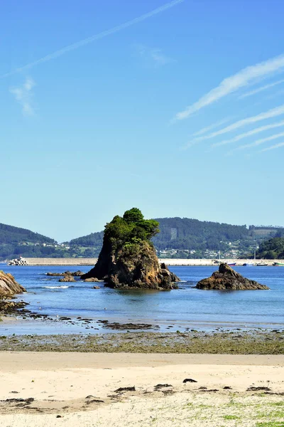 Castelos Seiramar Sahilinde Covas Ile Sacido Plajı Arasında Viveiro Lugo — Stok fotoğraf