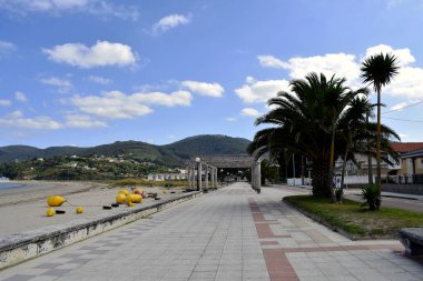 Viveiro 'daki Covas Plajı, Lugo, Galiçya. İspanya. Avrupa. 21 Eylül 2019