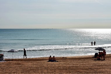 Guardamar del Segura plajı, Alicante. İspanya. Avrupa. 25 Eylül 2019