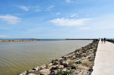 Segura nehri üzerindeki Gola del Segura Guardamar del Segura, Alicante. İspanya. Avrupa. 23 Eylül 2019