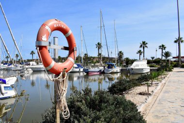Guardamar del Segura, Alicante 'deki Marina de las Dunas spor limanı. İspanya. Avrupa. 23 Eylül 2019