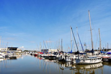 Guardamar del Segura, Alicante 'deki Marina de las Dunas spor limanı. İspanya. Avrupa. 23 Eylül 2019