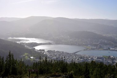 Viveiro, Viveros, Lugo 'daki San Roque bakış açısı. Galiçya. İspanya. Avrupa. 28 Eylül 2019