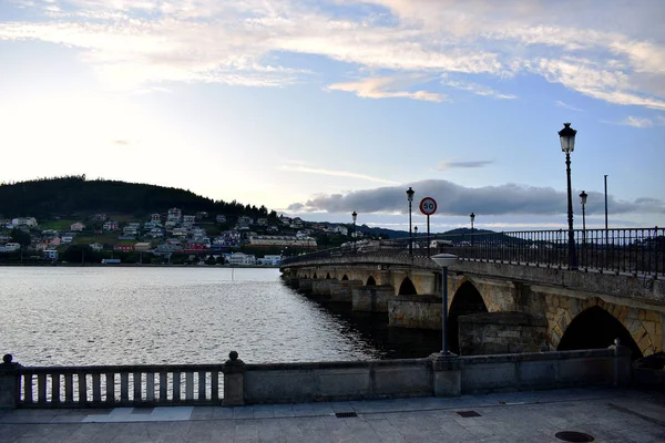 Viveiro, Lugo, Galiçya 'daki Mercy Köprüsü. İspanya. Avrupa. 30 Eylül 2019