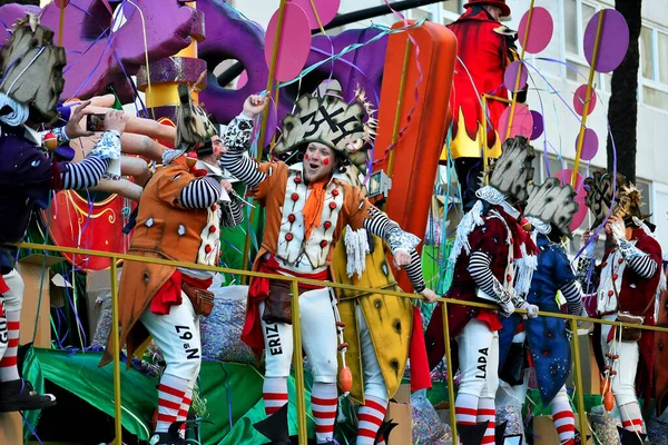 Carnaval Capital Cádiz Andaluzia Espanha Europa Fevereiro 2020 — Fotografia de Stock