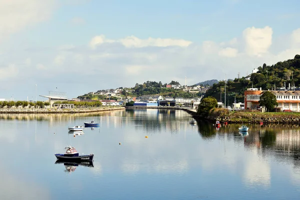Halászhajók Viveiróban Lugóban Galíciában Spanyolországba Európába 2019 Október — Stock Fotó