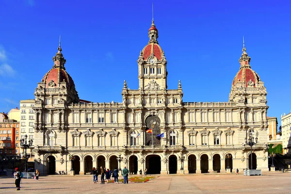 Ayuntamiento Corua Plaza Mara Pita Corua Galicia España Europa Octubre — Foto de Stock