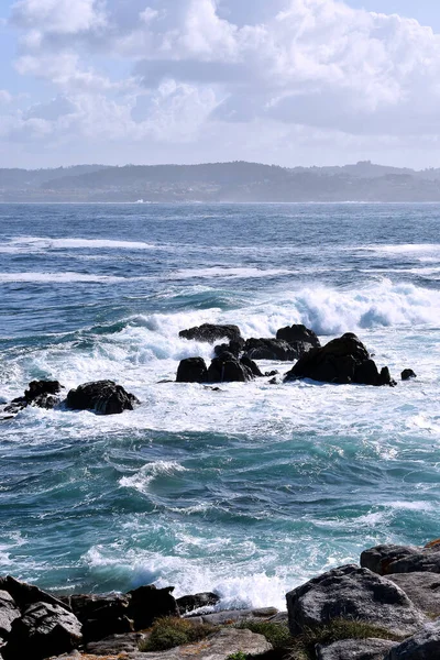 Blick Auf Die Küste Von Corua Galicien Spanien Europa Oktober — Stockfoto