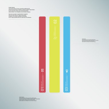 Üç renk parçalar üzerinde açık mavi renkli şablonu illüstrasyon oluşur