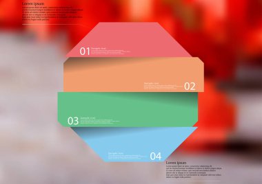 İllüstrasyon renk sekizgen Infographic şablonuyla için dört bölüme ayrılmıştır