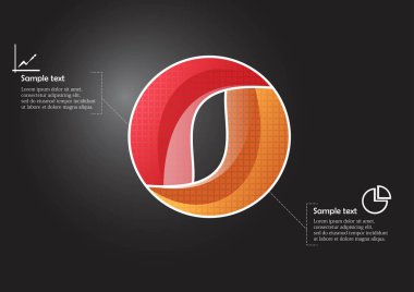 Çember bilgi vektör şablonu iki bölümden oluşur