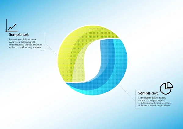 Modèle vectoriel infographique cercle se compose de deux parties — Image vectorielle