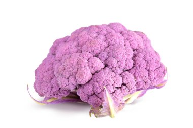 Mor karnabahar lahanası beyaza kapalı.