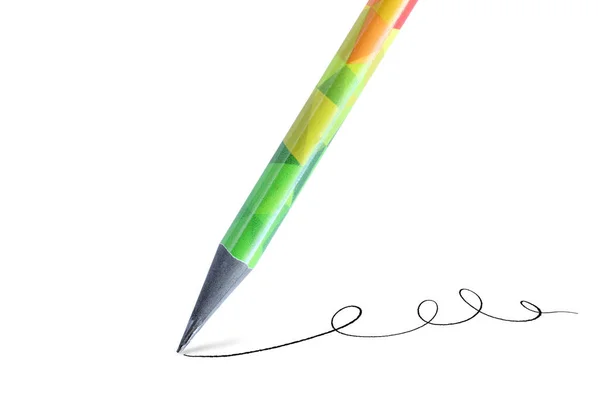 Hand Drawing White Pencil — Stock Photo, Image