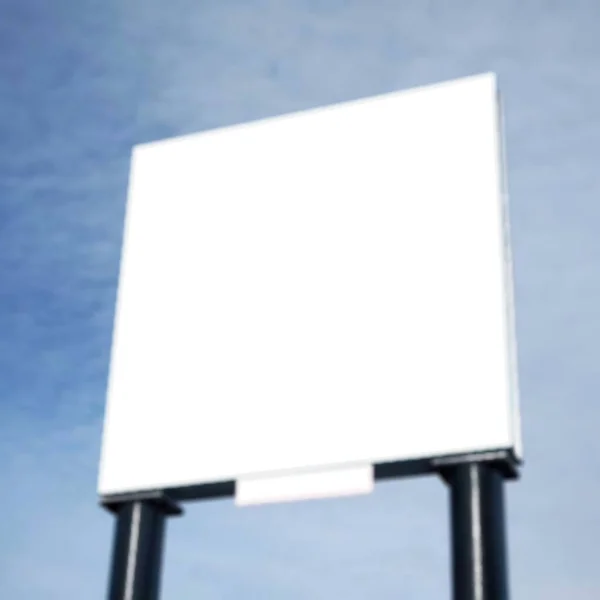 Blank White Billboards City Blurry Blue Sky — Stock Photo, Image